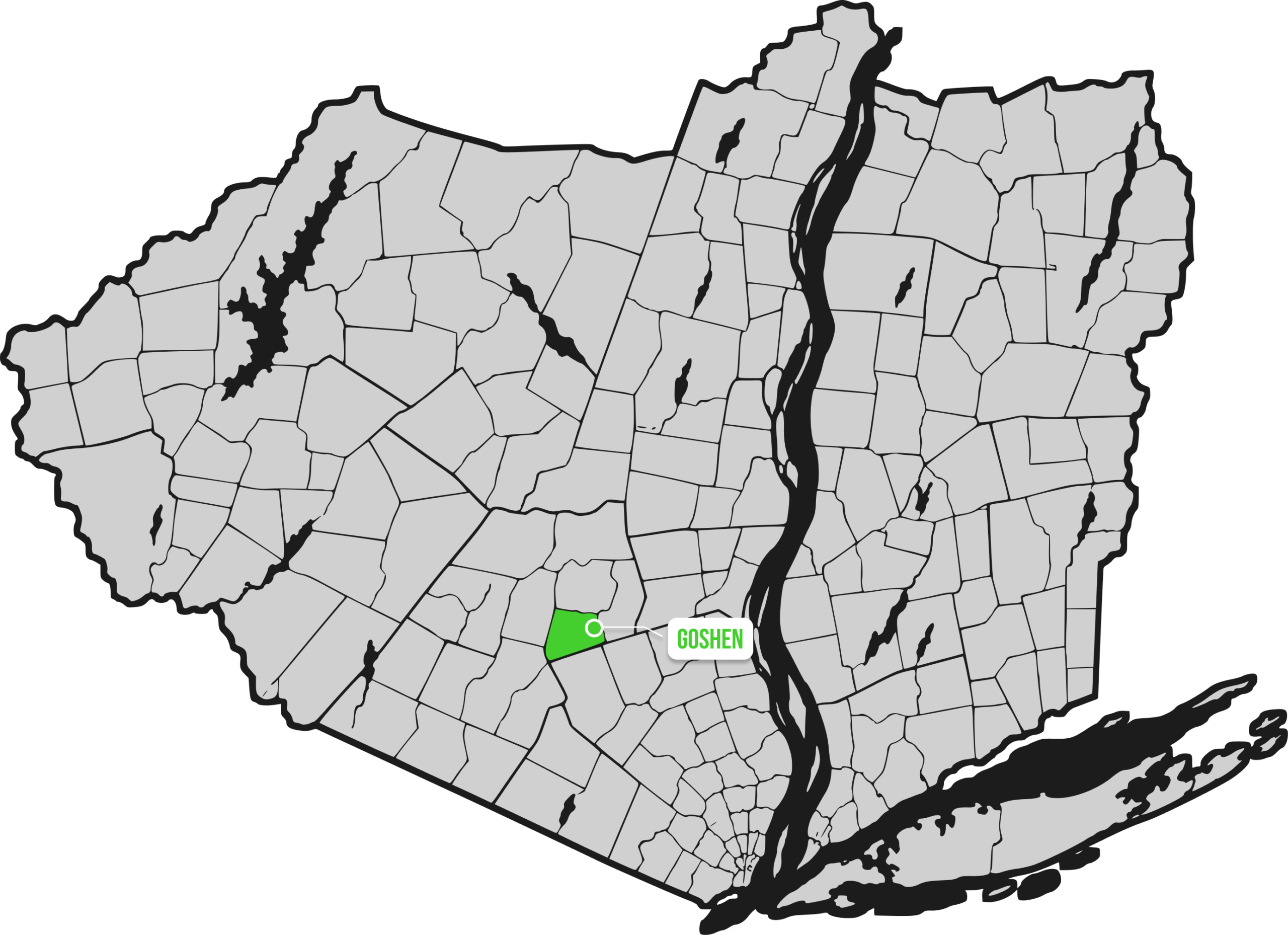 Goshen service area map