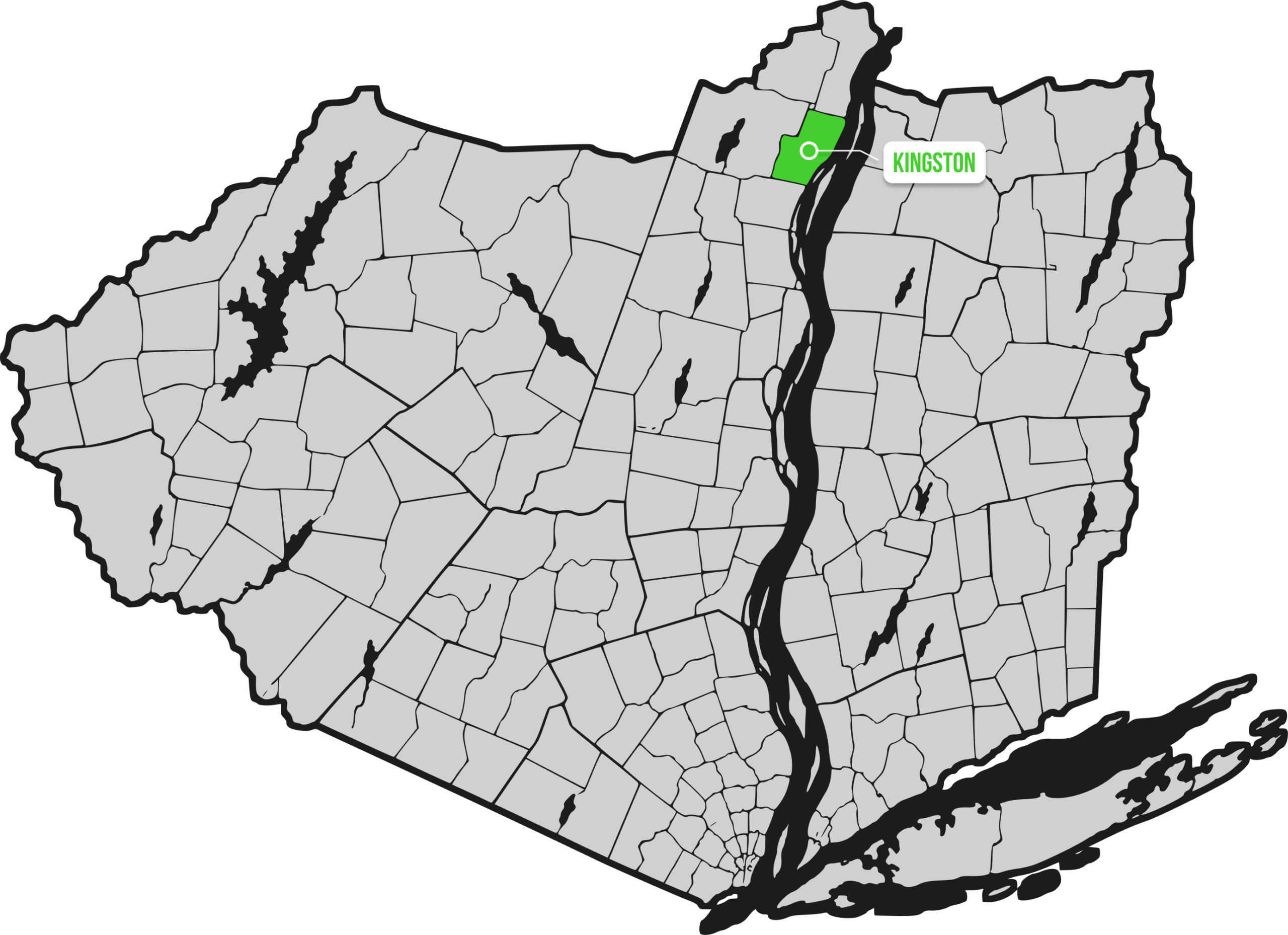 Kingston service area map
