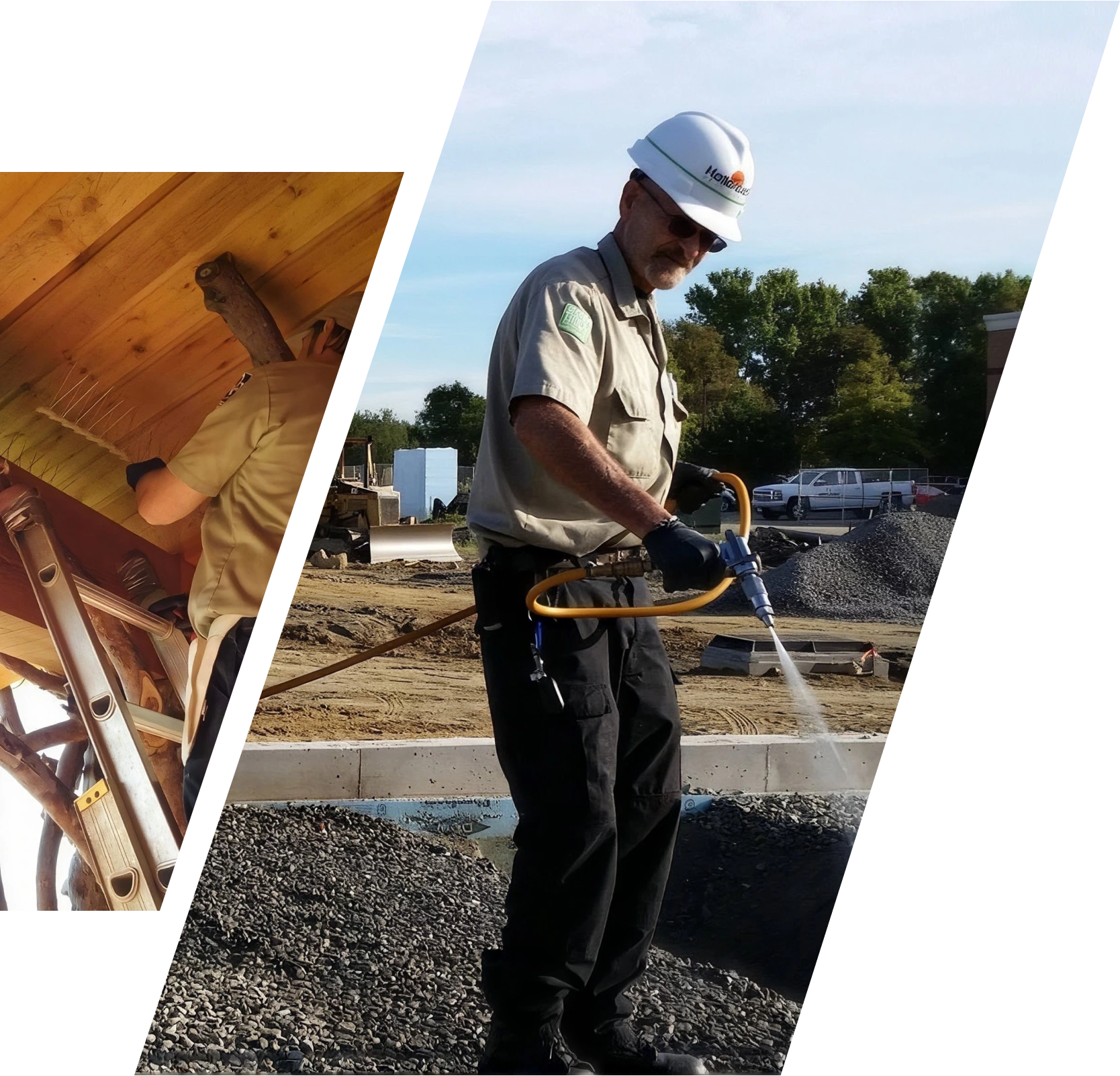 Pest control technician inspecting a property during a pest control service in Middletown, NY