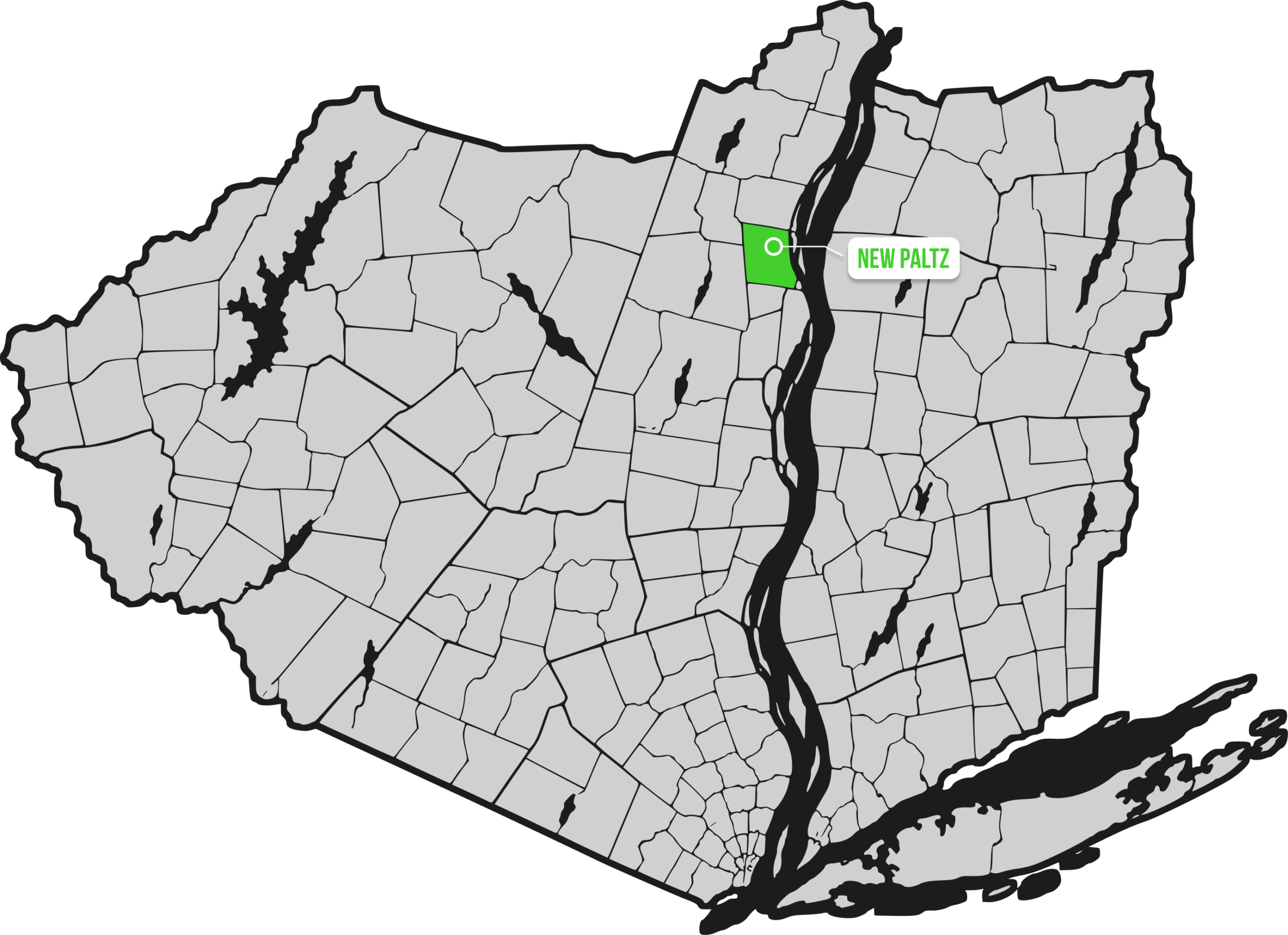 New Paltz service area map