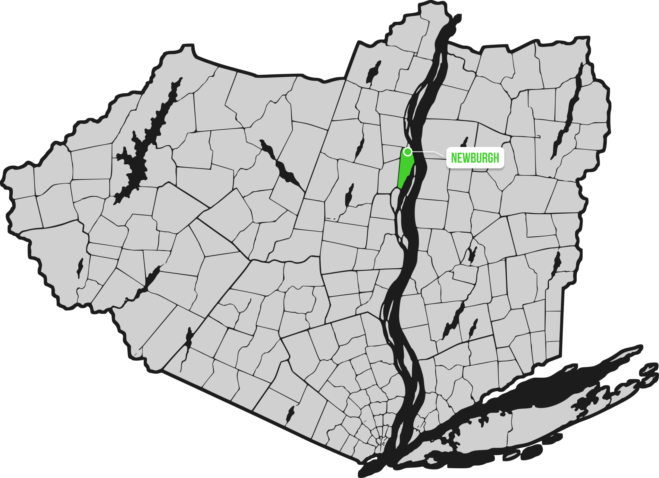 Newburgh service area map