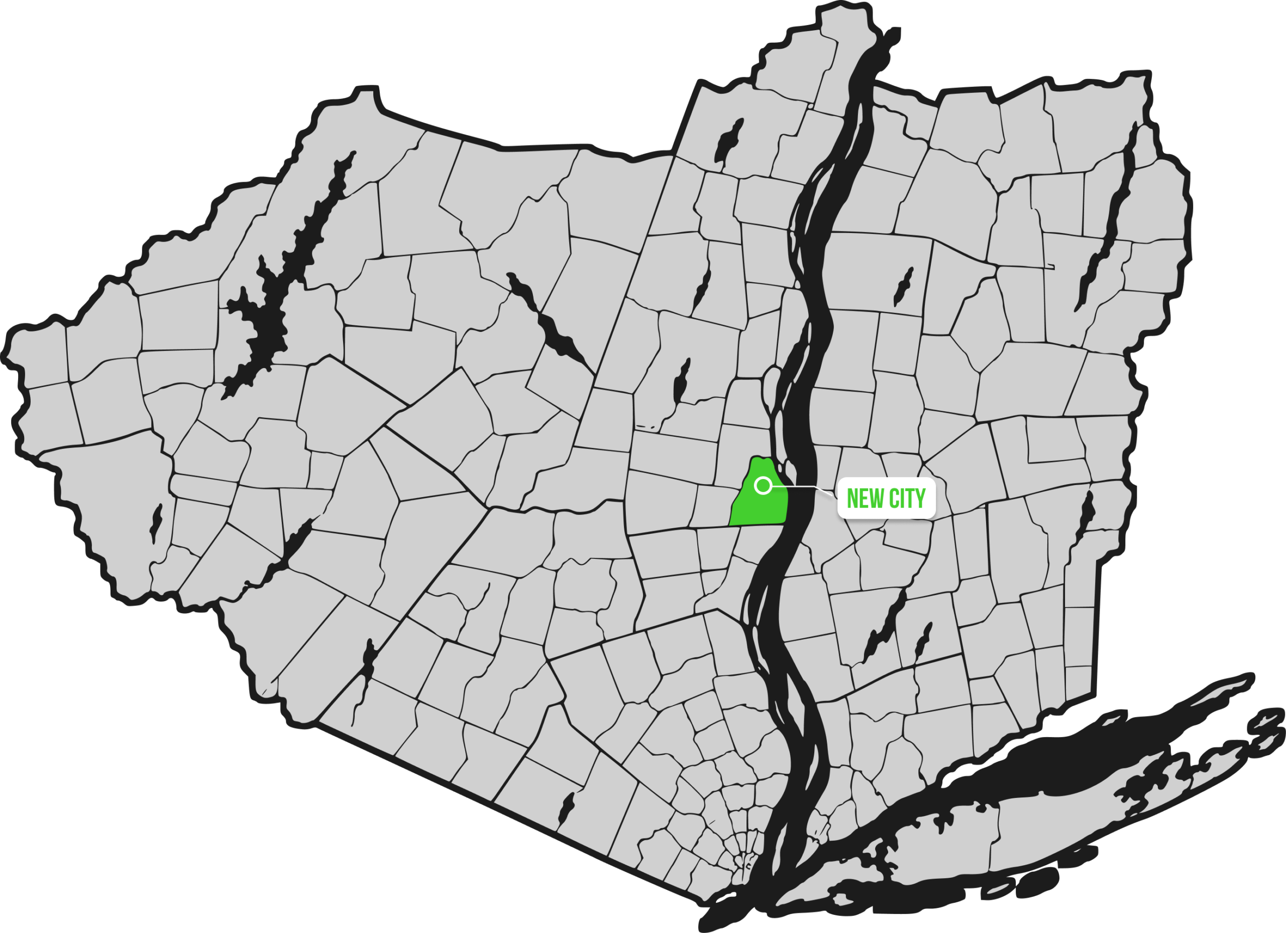 New City service area map