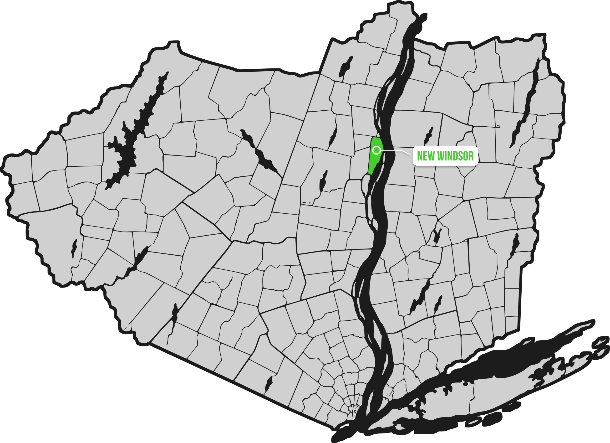 New Windsor service area map