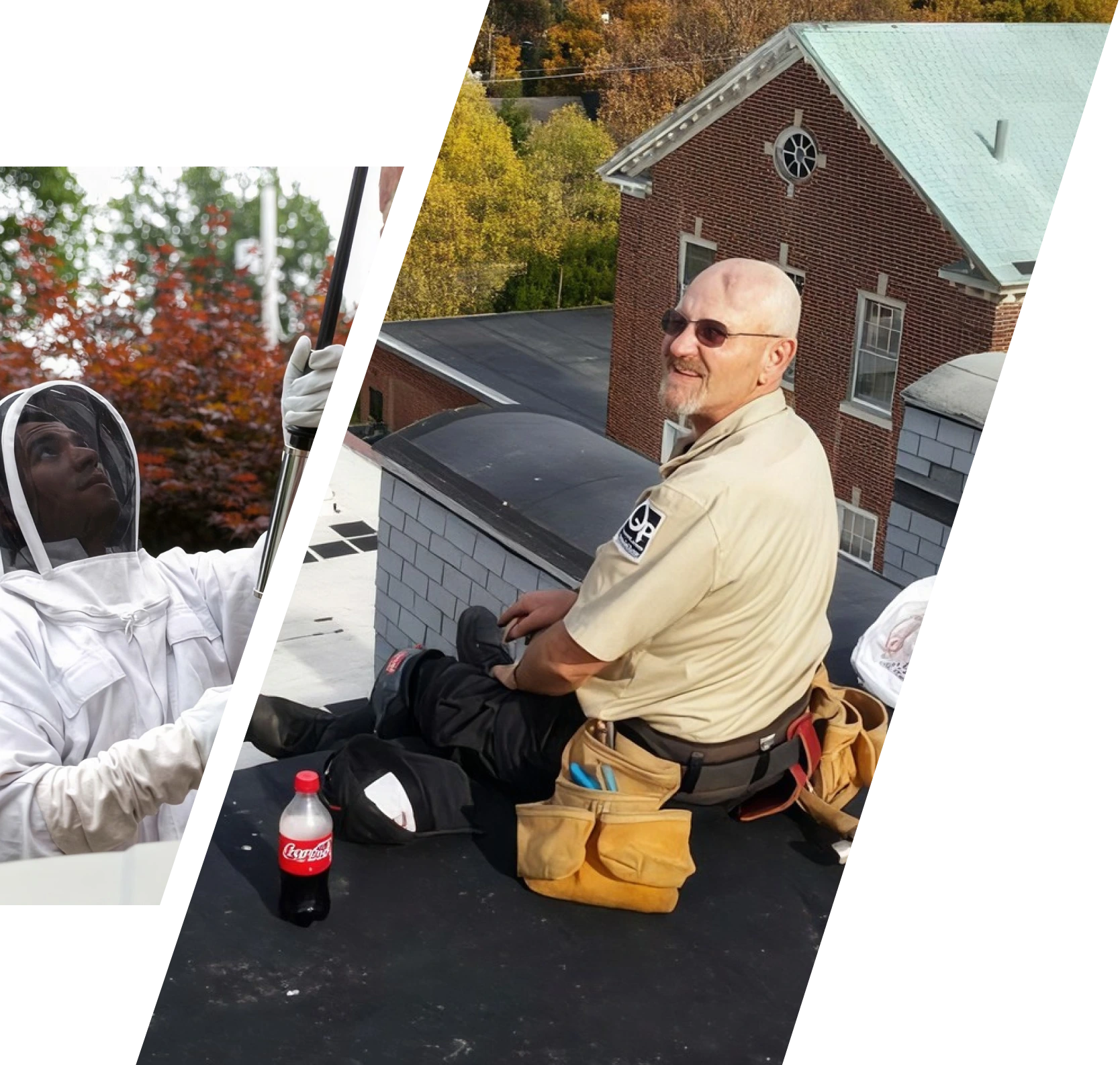 Pest control technician treating a residential property in Spring Valley, NY